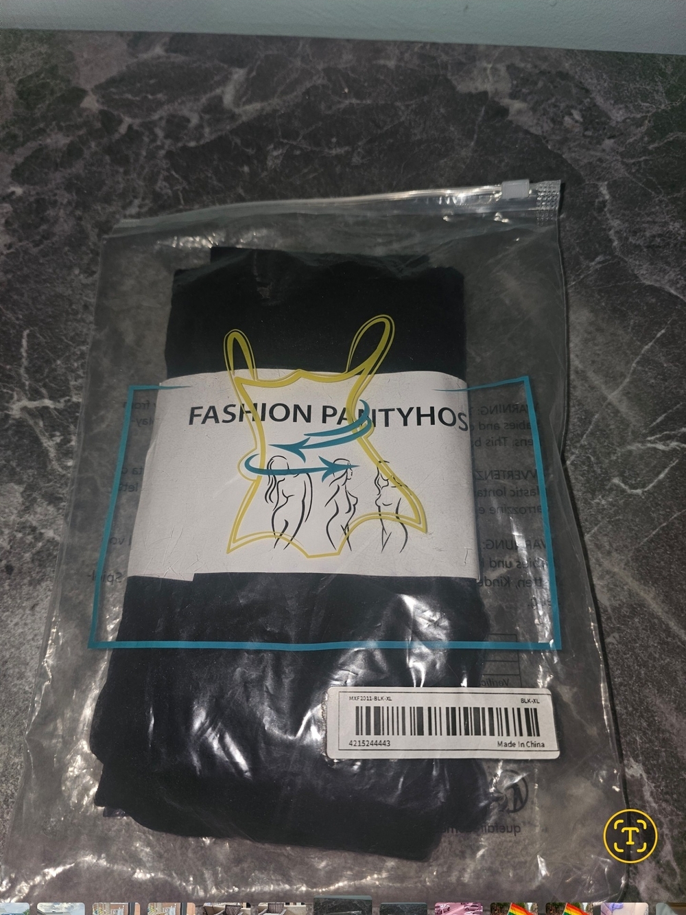 New Black Semi Opaque Sheer Tights Pantyhose Hosiery Size L/XL